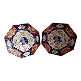Japanese Imari Porcelain Chargers, Set of 2 For Sale