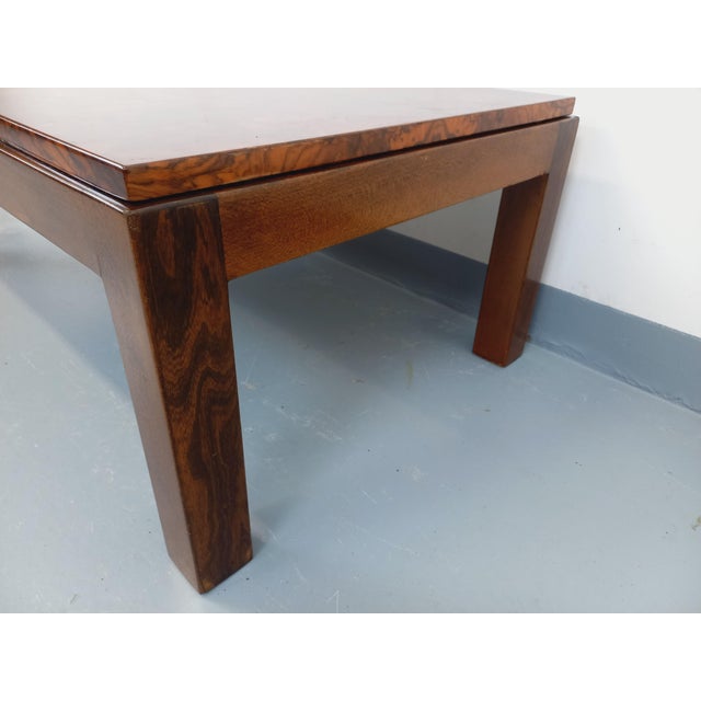 Vintage Rectangular Coffee Table in Elm and Burl, 1970s For Sale - Image 15 of 18