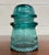 Early 20th Century Vintage Hemingray 16 Aqua Teal Glass Insulator For Sale - Image 5 of 7