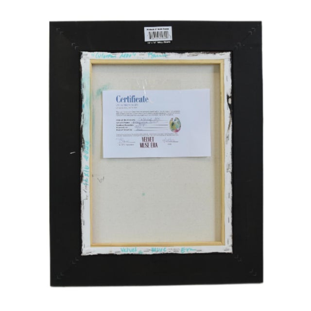 Bold Picasso Style Bull Cow Portrait Painting Including the Antiqued Gold Wood Frame For Sale - Image 4 of 5