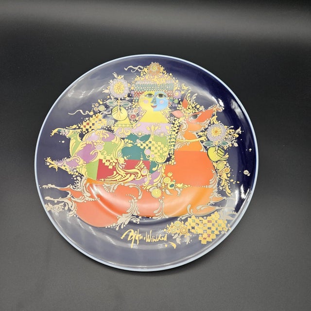 Rosenthal Vintage Decorative Plate by Bjørn Wiinblad for Rosenthal, 1970s For Sale - Image 4 of 4