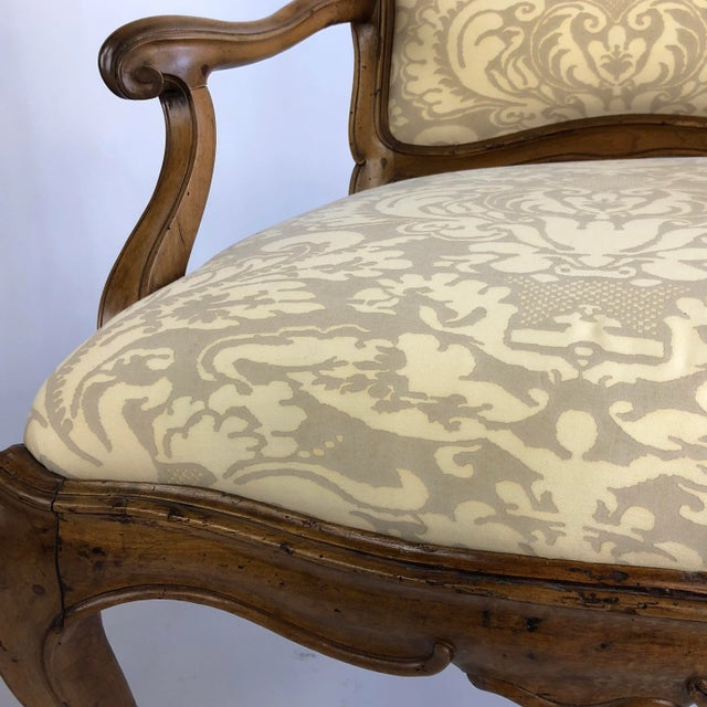 18th Century Italian Louis XV Walnut Armchairs - a Pair For Sale - Image 11 of 13