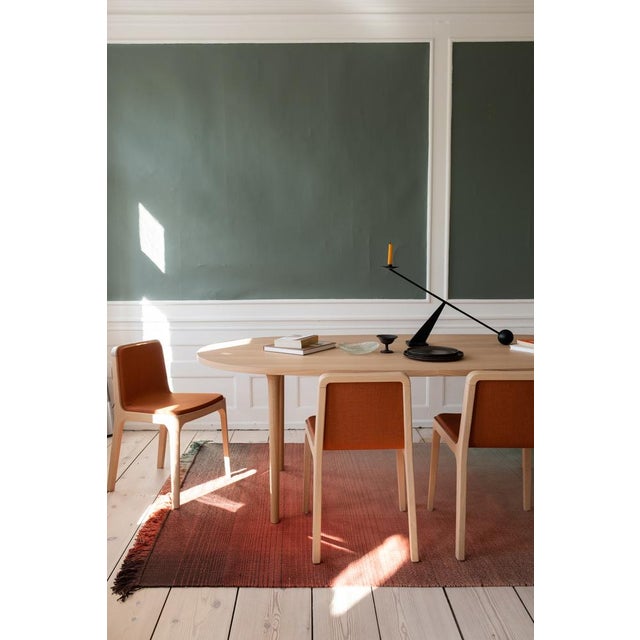 Contemporary Cast Minimalist Oval Dining Table in Walnut Wood by Pedro Sotomayor For Sale - Image 3 of 9