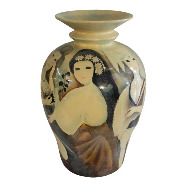 Beautiful Mid-Century Ceramic Vase For Sale