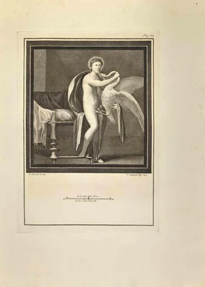 Carlo Nolli, Leda with the Swan, Etching, 18th Century