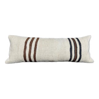 Turkish Hemp Pillow Cushion Natural Beige Brown Cushion Cover 14x40 For Sale