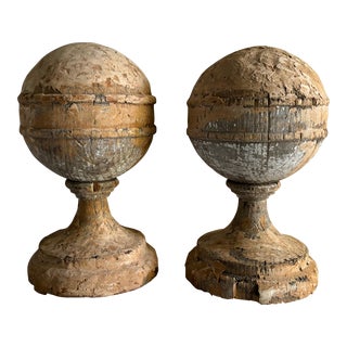 Pair of 19th Century Architectural Salvage Finials For Sale