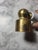 Industrial Vintage Porcelain Brass Bathroom Handle For Sale - Image 3 of 9