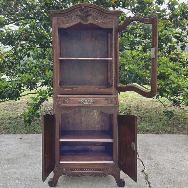 Antique Country French Regence Violin Vitrine ~ Display Cabinet For Sale - Image 10 of 15