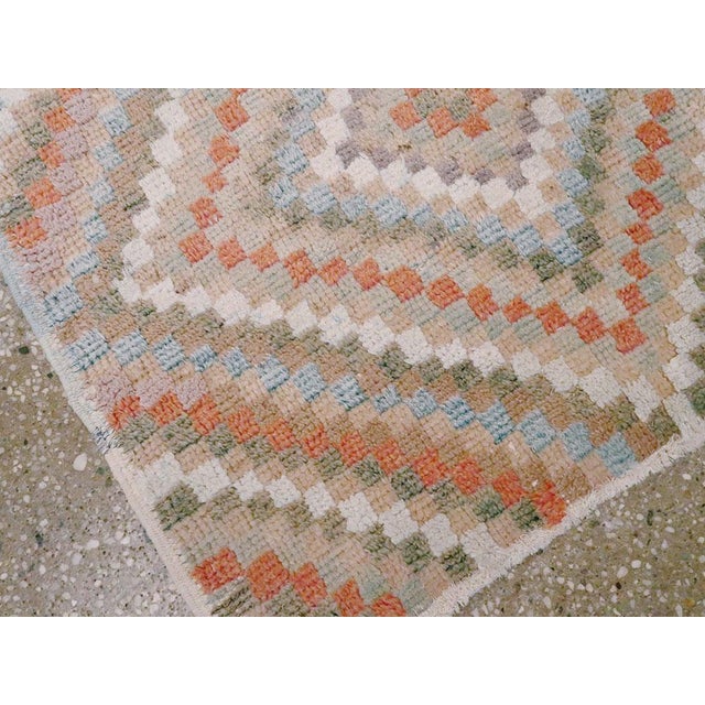 Beige Galerie Shabab Collection Mid-20th Century Turkish Anatolian Throw Rug For Sale - Image 8 of 10