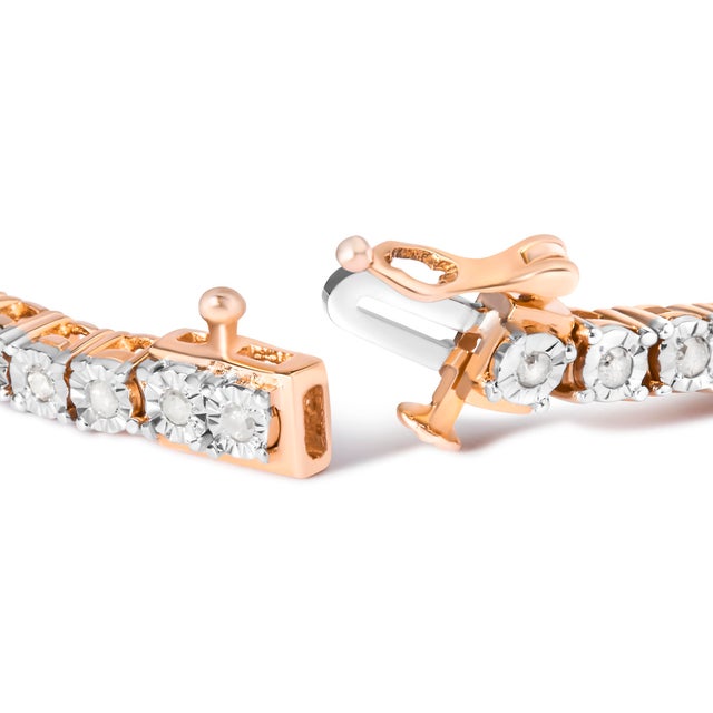 This feminine and luxe tennis bracelet is made up of the most lovely, multifaceted rose cut diamonds, reminiscent of...