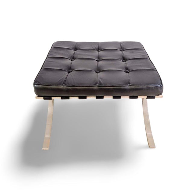 Barcelona Stool in Leather by Mies Van Der Rohe for Knoll International For Sale - Image 13 of 13