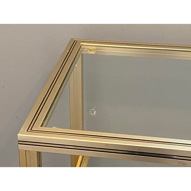 Vintage Storage Unit in Gold-Plated Metal and Glass by Pierre Vandel, 1970s For Sale - Image 11 of 16