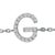 Contemporary 10K White Gold Diamond Accent "G" Initial Charm and Link Bracelet For Sale - Image 3 of 6