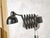 Industrial Black Scissor Wall Lamp with Extendable Harmonica from Adem, Netherlands, 1940s For Sale - Image 9 of 13