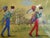 Rogy, Minstrel Commedia dell arte Clown Buffoon Jester, 1890s, Enamel on Wood, Framed For Sale - Image 4 of 8