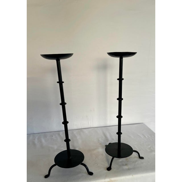 SpNish Revival Candel Sticks For Sale - Image 6 of 6