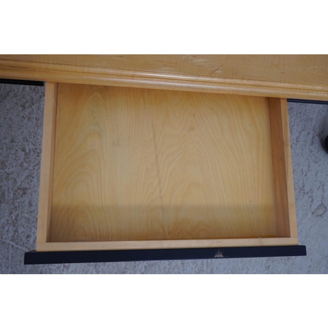 Large Tiger Maple Country Style 1 Drawer Desk For Sale In Philadelphia - Image 6 of 17