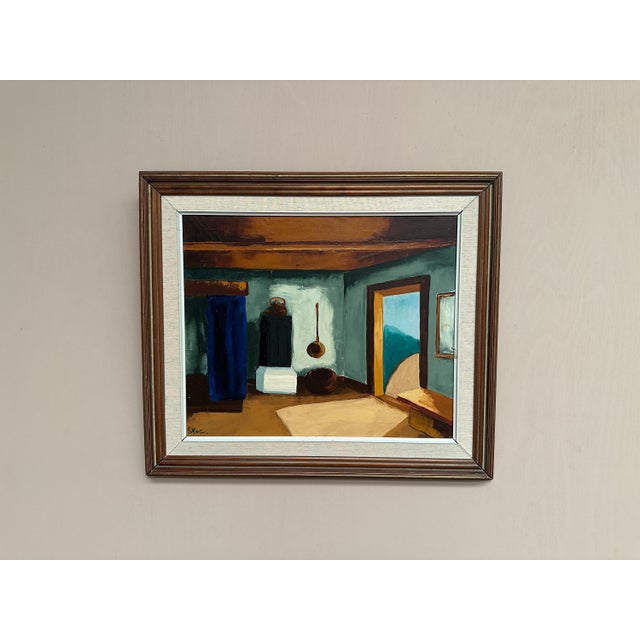 G. Skog, Interior, 1960s, Oil Painting on Canvas, Framed For Sale - Image 9 of 16
