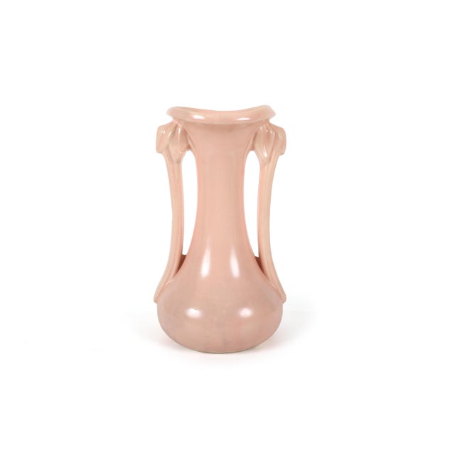 1940s Set of 5 Vintage McCoy Vases in a Pink Matt Glaze For Sale - Image 5 of 18