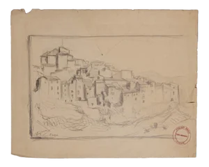 Late 19th Century French Naturalistic Landscape Study in Pencil