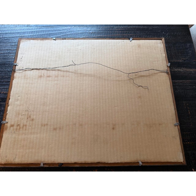 Mid Century Sonan Noda Japanese Woodblock Signed, Framed Portrait of a Horse For Sale - Image 4 of 4