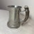 1980s Vintage Handmade Polished Pewter Natural Stag Horn Glass Drinking Mug Stein Cup For Sale - Image 5 of 11