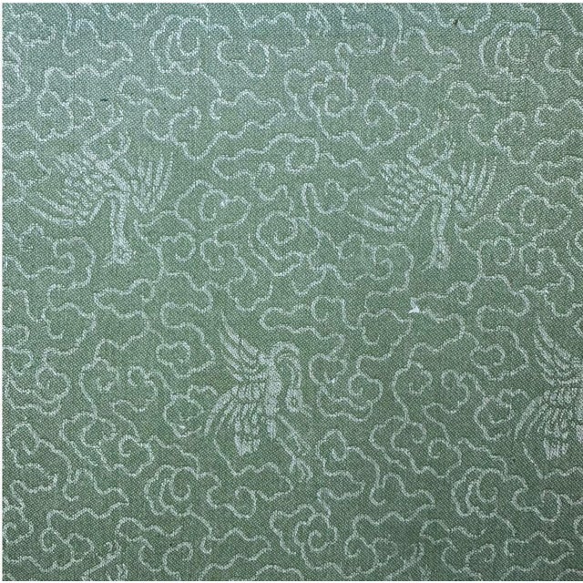 1920s Italian Art Deco Chinoiserie Four-Panel Hand-Painted Screen With Gold Gilt – Sage Green For Sale - Image 16 of 18