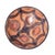 Sgraffito carved & painted circular soapstone shallow footed bowl. The interior of the bowl is decorated in a red ochre...