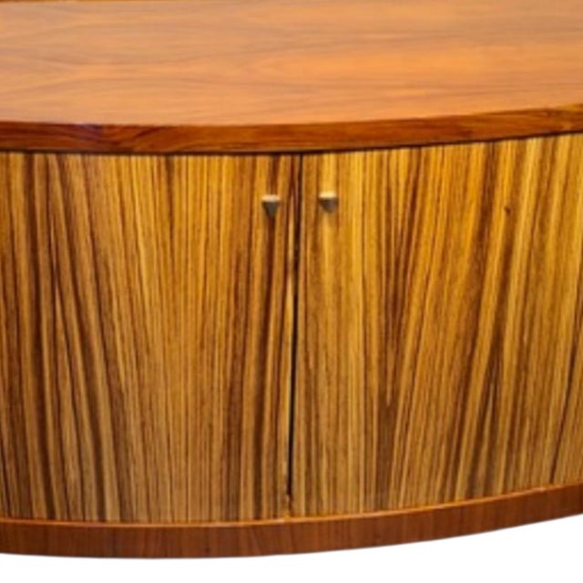 Elevate any space with this stunning custom-made contemporary teak cabinet, crafted with exceptional attention to detail...