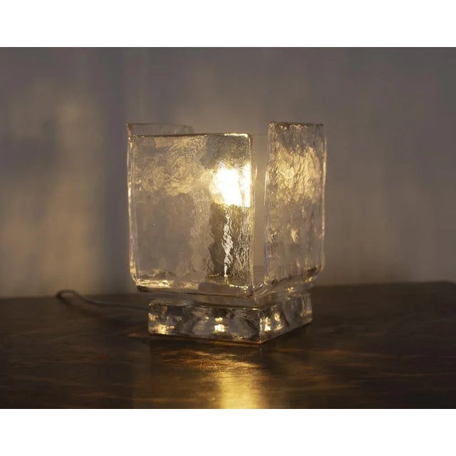 Table Lamp in Clear Murano Glass For Sale - Image 8 of 15