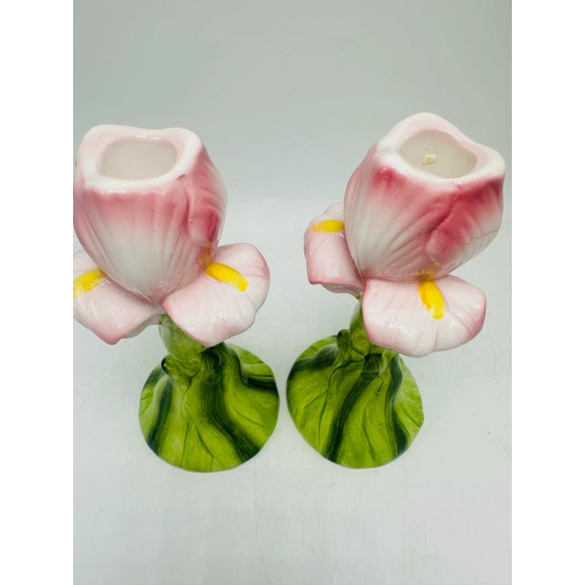 1970s Vintage Italian Candle Sticks, a Pair For Sale - Image 5 of 6