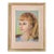 Vintage Portrait of a Girl "Pretty Blue Eyes" Pastel Drawing on Paper, Circa 1950s For Sale
