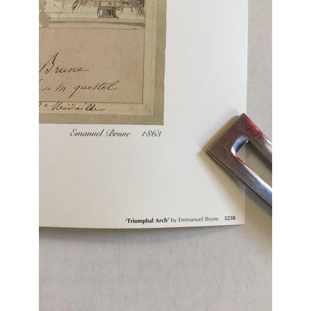 1980s Architectural Rendering Poster Arc De Triomphe After Artist Emanuel Brune 1863 For Sale - Image 12 of 12