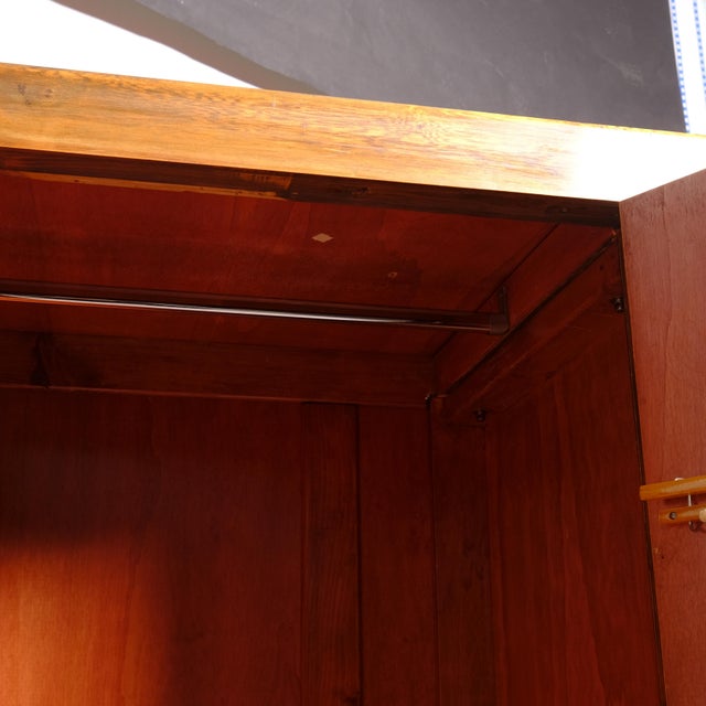 1930s Italian Oak Wardrobe with Mirror, 1930s For Sale - Image 5 of 13