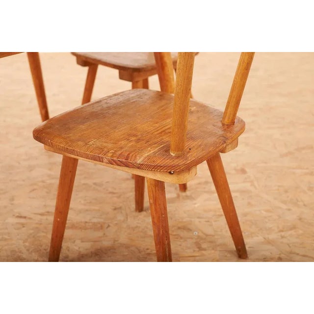 Brown Childrens Table and Chairs by Jacob Müller for Wohnhilfe, Set of 3 For Sale - Image 8 of 13