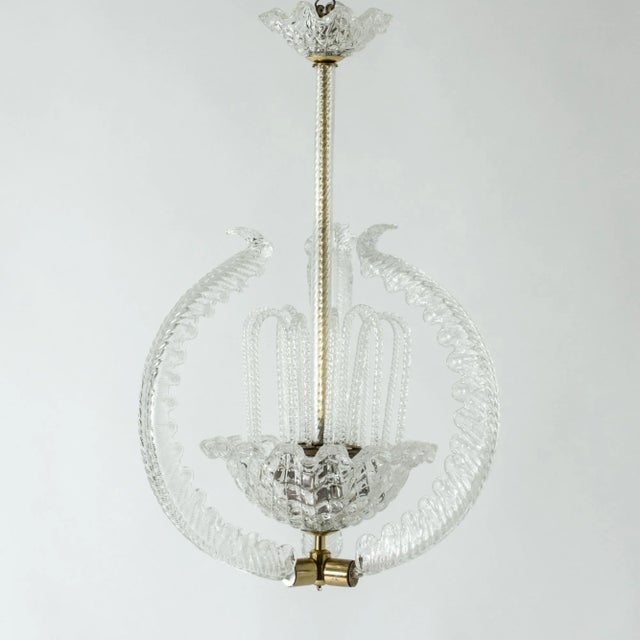 Ceiling Lamp by Fritz Kurz for Orrefors, 1940s For Sale - Image 10 of 10