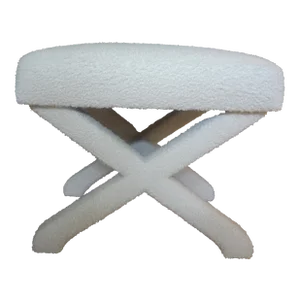 1970s Mid Century X Base Billy Baldwin Style Ottoman