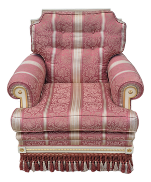 1990s Meroni Francesco Attr. Italian Neoclassical Style Arm Chair