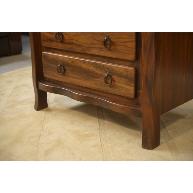 Brutalist Chest of 3 Drawers in Elm, 1960s For Sale - Image 9 of 11