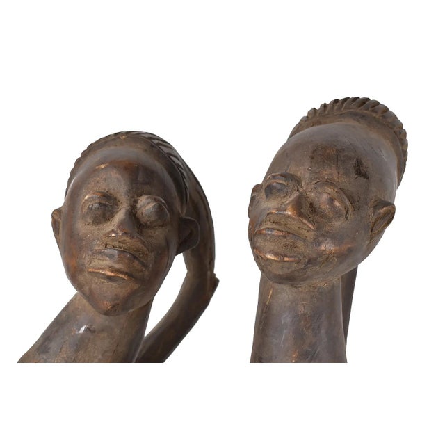 Early 20th Century Early 20th Century Yoruba Figures Couple Attached Nigeria For Sale - Image 5 of 5