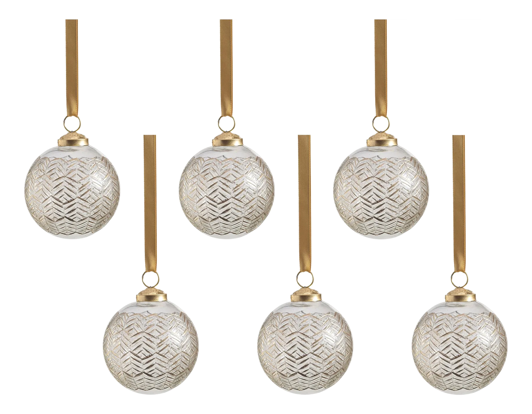Krona Golden Echoes Pattern Glass Ornament - Thumbnail 2