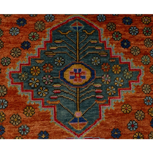 2020s 8x10Ft. Brunt Orange Persian Hand Knotted Wool Rugs For Sale - Image 5 of 18