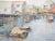 American Vintage Fishing Village & Marina Watercolor Painting For Sale - Image 3 of 5
