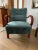 Wood Art Deco Green Armchair, 1920s For Sale - Image 7 of 7