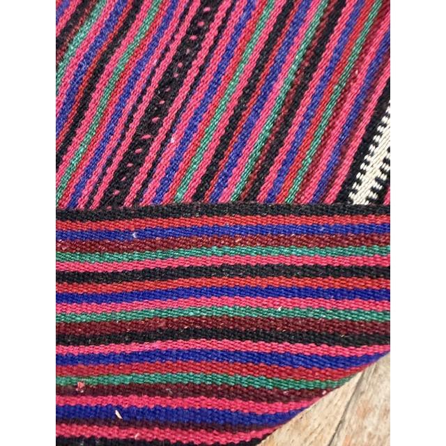 1950s Colorful Field Geometric Modern Turkish Kilim Flatweave Wool Small Rug For Sale - Image 4 of 6