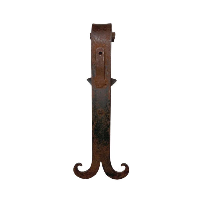 Gothic 1920s Forged Iron Sconce For Sale - Image 3 of 3