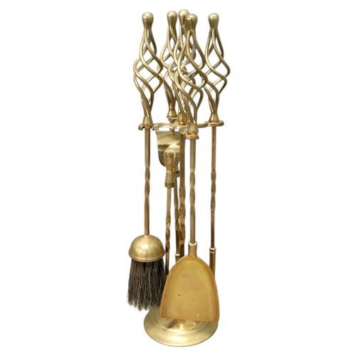 Brass Fireside Companion Set, 1900, Set of 5 For Sale - Image 6 of 6