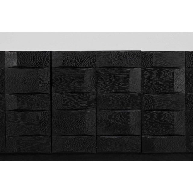 Graphic Sideboard in Black from Maison Aurora, Belgium, 1975 For Sale - Image 17 of 18