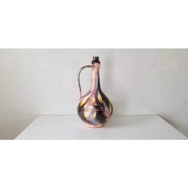 1980 G Tazdien Hand Painted Vase For Sale - Image 11 of 11